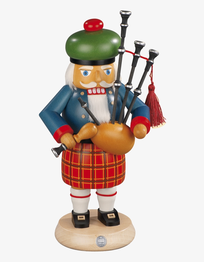 "scotsman With Bagpipe\ - German Nutcracker Scotsman With Bagpipes, Height 27, transparent png #2656556