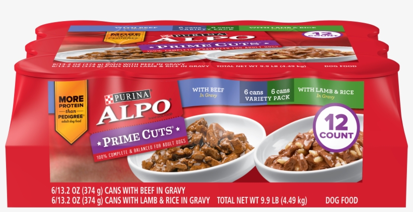 Purina Alpo Prime Cuts Variety Pack Dog Food - Alpo Prime Cuts In Gravy, Homestyle With Beef - 13.2, transparent png #2657690