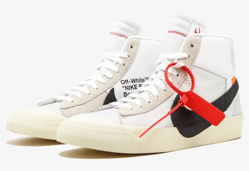 Empleado gerente Pez anémona Off-white X Nike Blazer Mid - Off White Nike Blazer White - Free  Transparent PNG Download - PNGkey