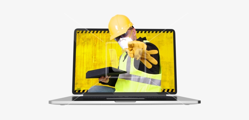 Contractor In Laptop Png - Content Management System, transparent png #2658354