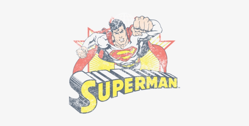 Justice League Superman Rough Distress Men's Long Sleeve - Superman Logo Png Comic, transparent png #2658435