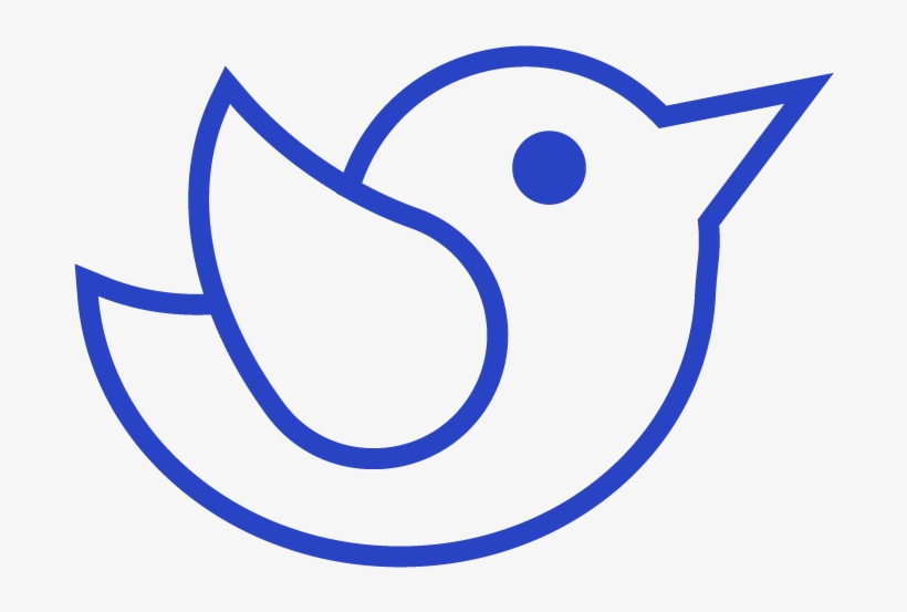 Outline Of Twitter Logo - Flat Design, transparent png #2658891