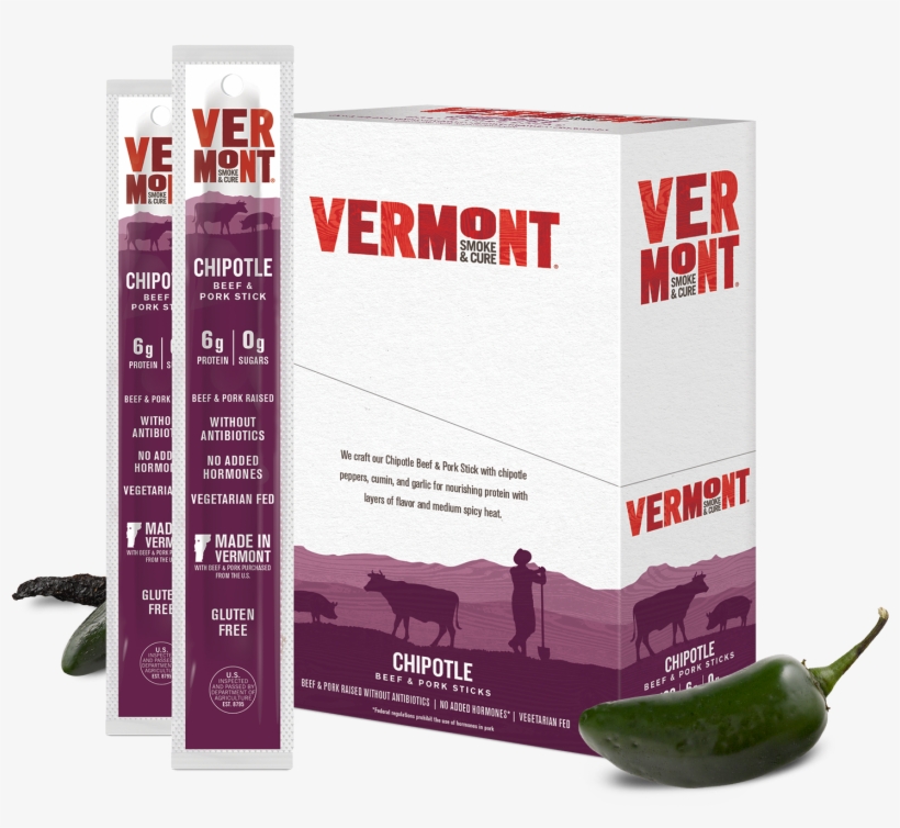 Chipotle Beef & Pork Sticks - Vermont Meat Sticks, transparent png #2659621