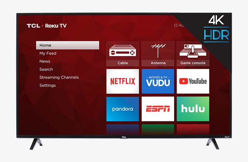 Tcl 55" Class S-series 4k Uhd Led Roku Smart Tv 55s421 - Tcl 4k 65, transparent png #2660016
