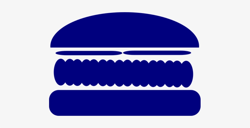 Hamburger Burger Fast Food Food Cheeseburg - Burger Clip Art Silhouette, transparent png #2660248