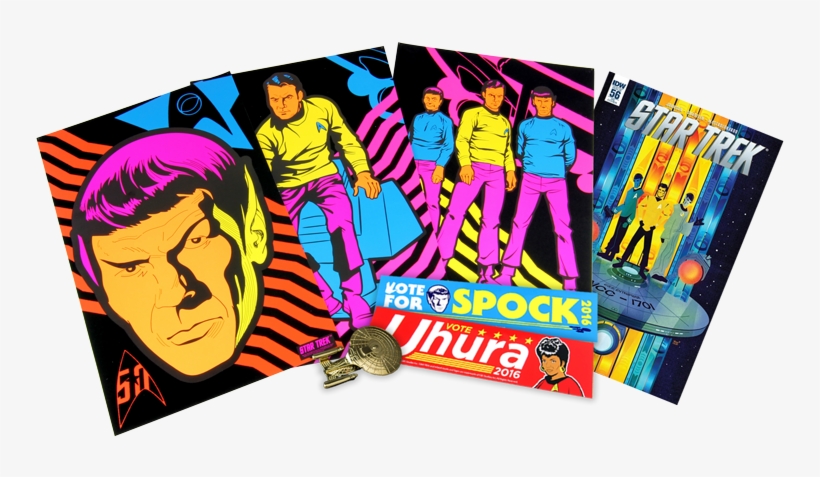 Mopop Shop - Star Trek 50th Anniversary Black Light Poster Set Of, transparent png #2661950
