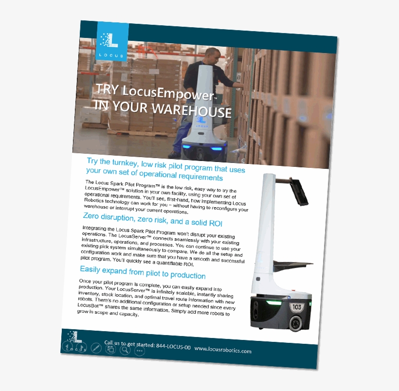 The Locus Empower™ System Is The Easy, Low Risk Way - Locus Robotics, transparent png #2664132