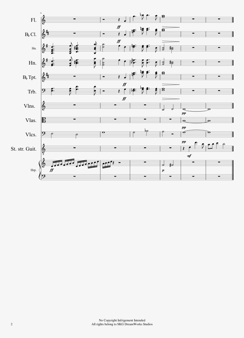 Dreamworks Sheet Music Composed By John Williams Arr - Dreamworks Intro Song Flute Sheet Music, transparent png #2664414