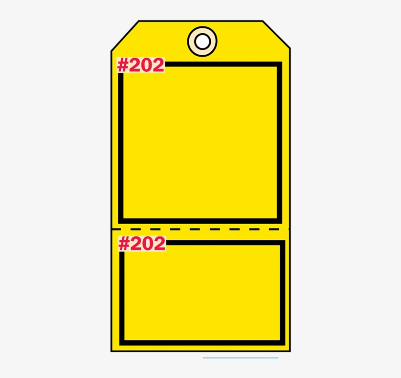 Brady Two Part Production Tag Blank Coloured Range - Production, transparent png #2665490