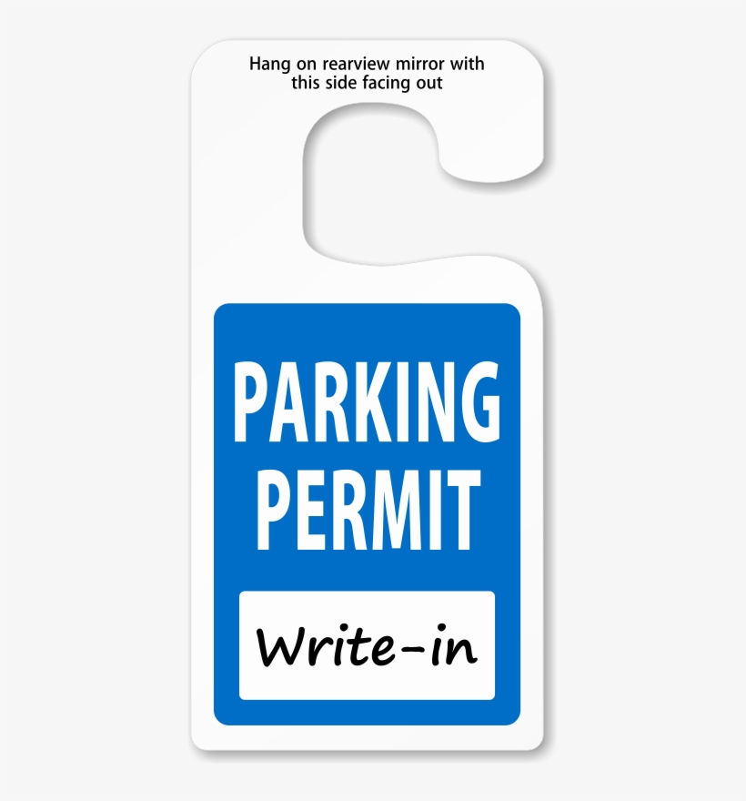 Toughtag™ Jumbo Rearview Mirror Hang Tag, - Parking Permit Hang Tags, transparent png #2665518