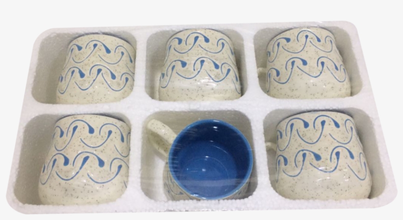 Designer Cup Set - Blue And White Porcelain, transparent png #2665732