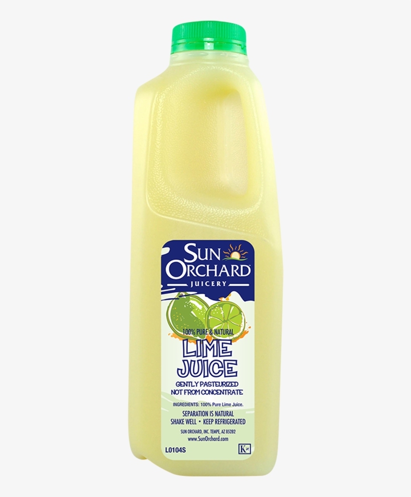 100% Lime Juice 32oz - Sour Mix Sun Orchard Lime Juice, transparent png #2665915