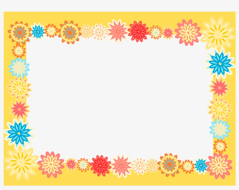 Flower Border Png For Kids - Scrapbook Flower People Working Themed Border Clipart, transparent png #2666047