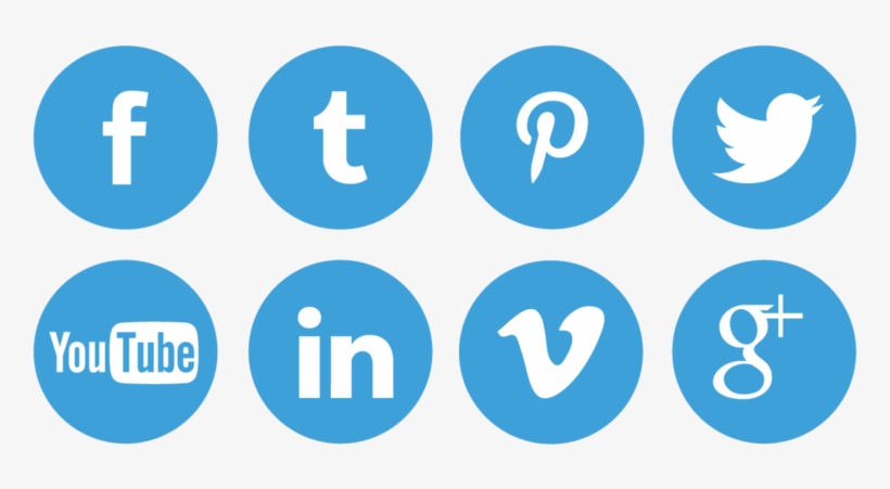 Include Primary Socials Nap - Blue Social Media Icons Png, transparent png #2666116