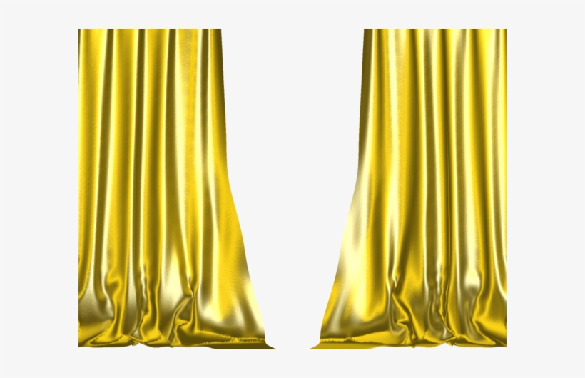 Free Download Transparent Gold Curtains Png Clipart - Gold Curtain Transparent Background, transparent png #2666448