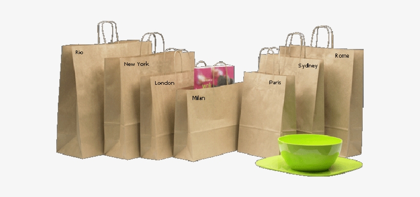 Small Brown Twist Handle Bag Pacplus, transparent png #2666451