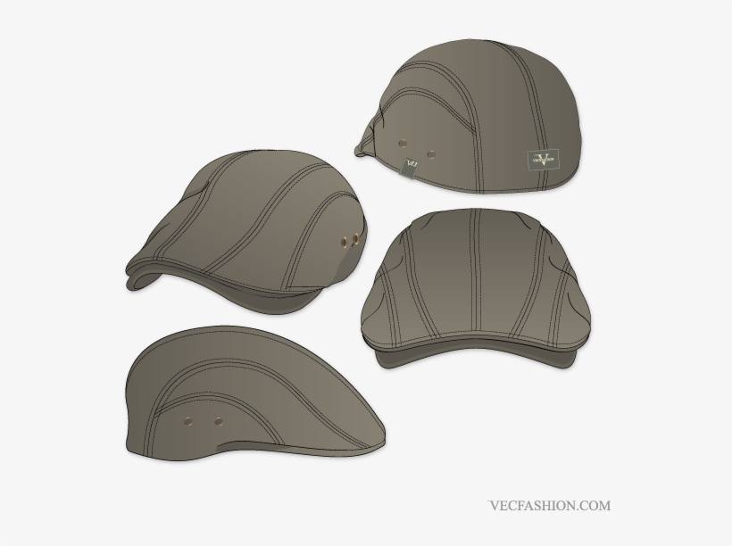 Flat Cap Vector Template - Draw A Flat Cap, transparent png #2667078