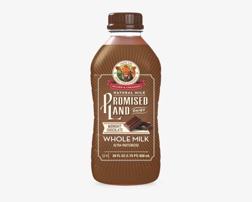 Midnight Chocolate Whole Milk - Promised Land Milk 12 Oz, transparent png #2667164