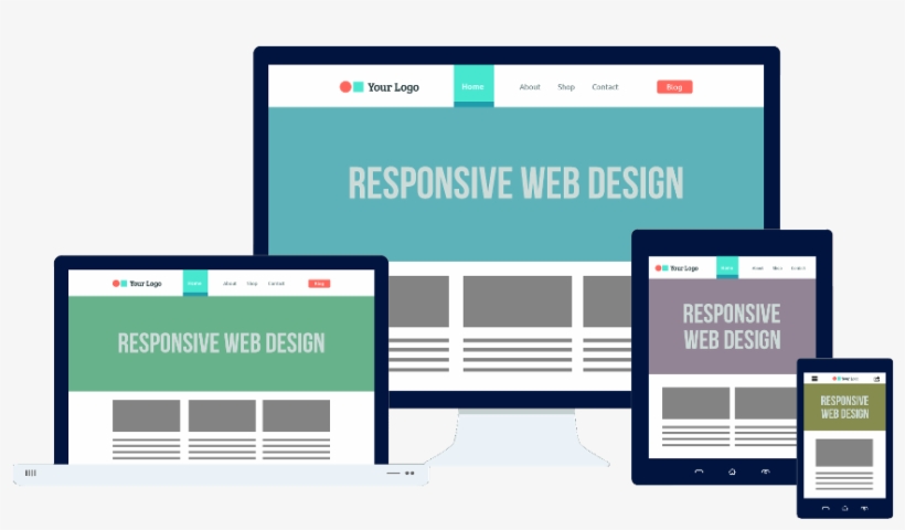 Custom Website Vs Wix - Responsive Flat Web Design, transparent png #2669865