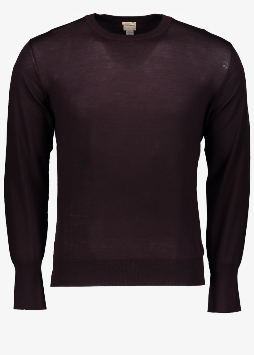 Wool Crewneck Burgundy - Sweatshirt, transparent png #2670052