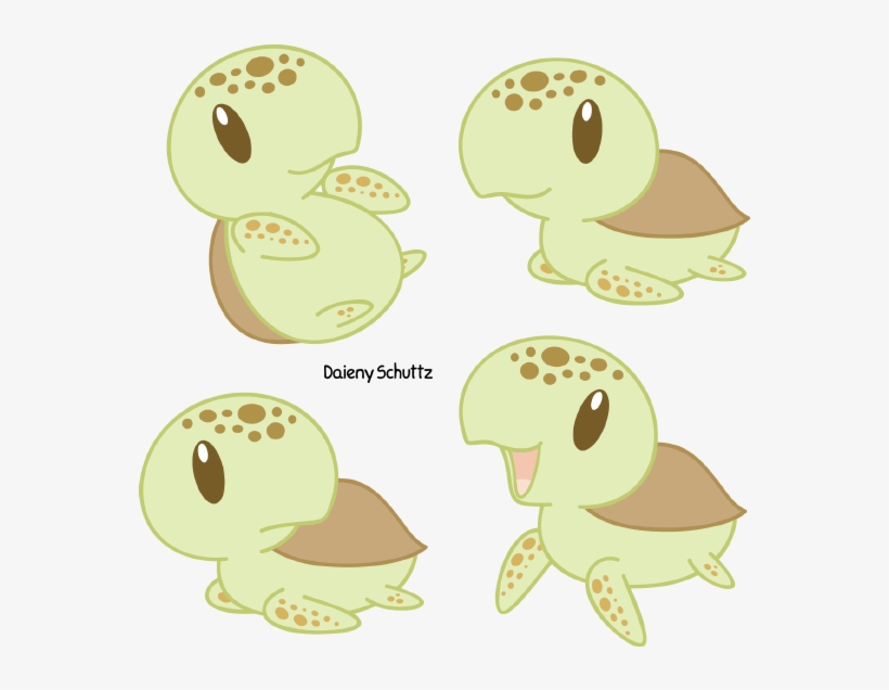 Chibi Loggerhead Sea Turtle By Daieny - Cute Chibi Turtle Drawings, transparent png #2670495