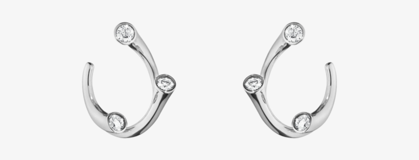 Georg Jensen Magic 18ct White Gold Diamond Hoop Earrings - Georg Jensen Magic Øreringe, transparent png #2670718