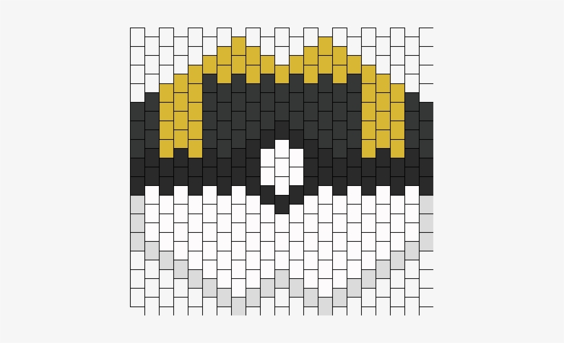 Pokemon Ultra Ball Mask Bead Pattern - Kandi Heart Mask Pattern, transparent png #2670902