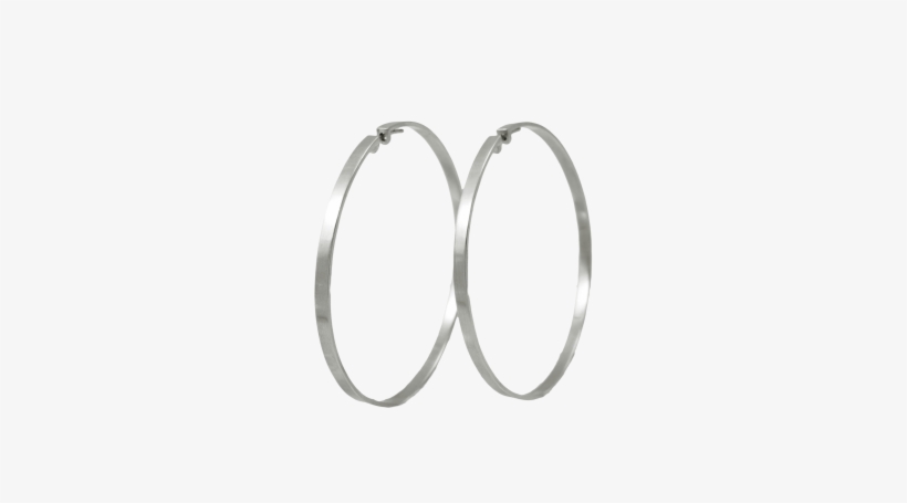 Sterling Silver Hoop Earrings - Bangle, transparent png #2671276