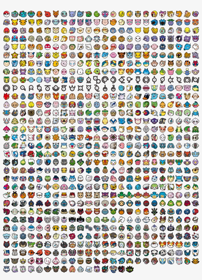 Click For Full Sized Image Small Pokémon Icons - Pokemon Icons, transparent png #2672768
