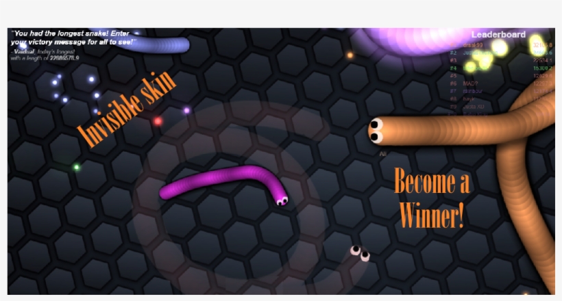 Invisible Skin For Slither - Slither.io, transparent png #2673048