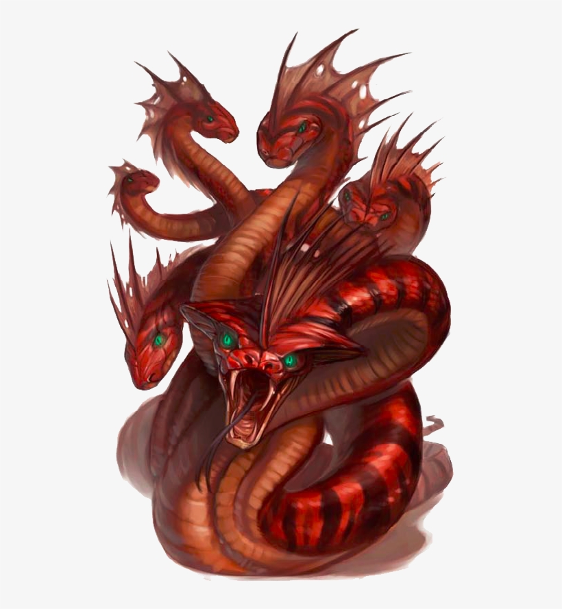 A Hydra Can Be Killed Either By Severing All Its Heads - Pathfinder Hydra, transparent png #2673216