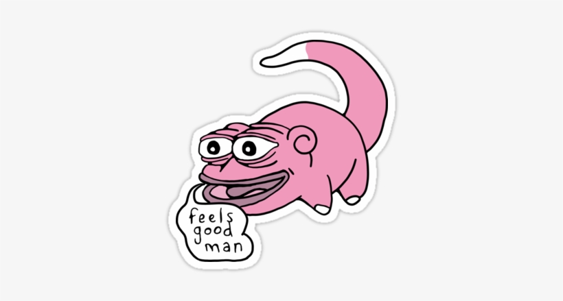 Rare Pepe Slowpepe - Feels Good Man Flask, transparent png #2673902