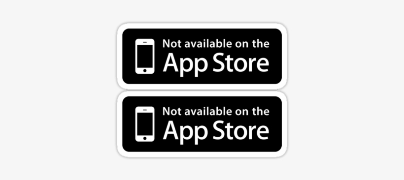 Not Available On The App Store ×2 Sticker - Antari Wifi-800 - Fog Machines, transparent png #2674613