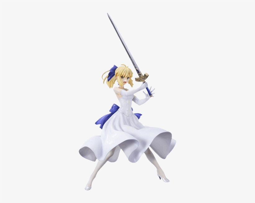 Saber White Dress 1/7 Scale Statue - Fate Saber White, transparent png #2674616