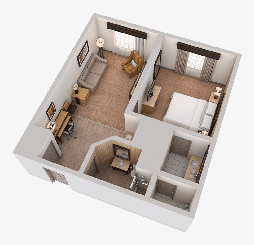 One King Bed Suite - House, transparent png #2675112