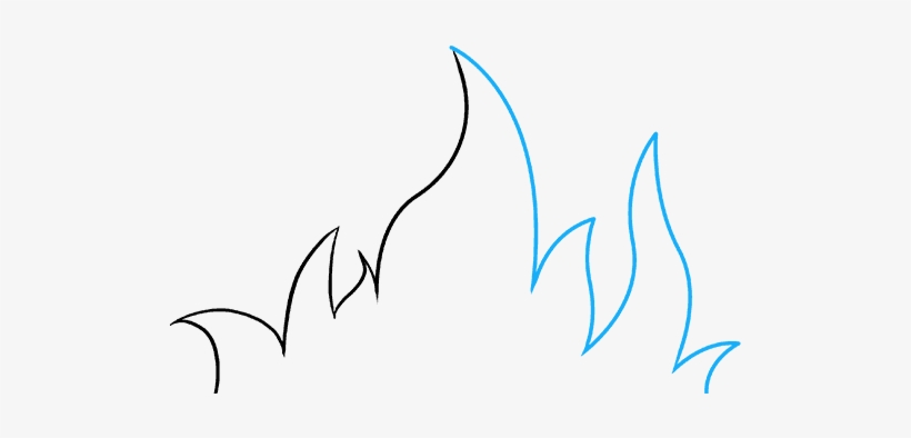 How To Draw Flames And Smoke - Drawing, transparent png #2677804