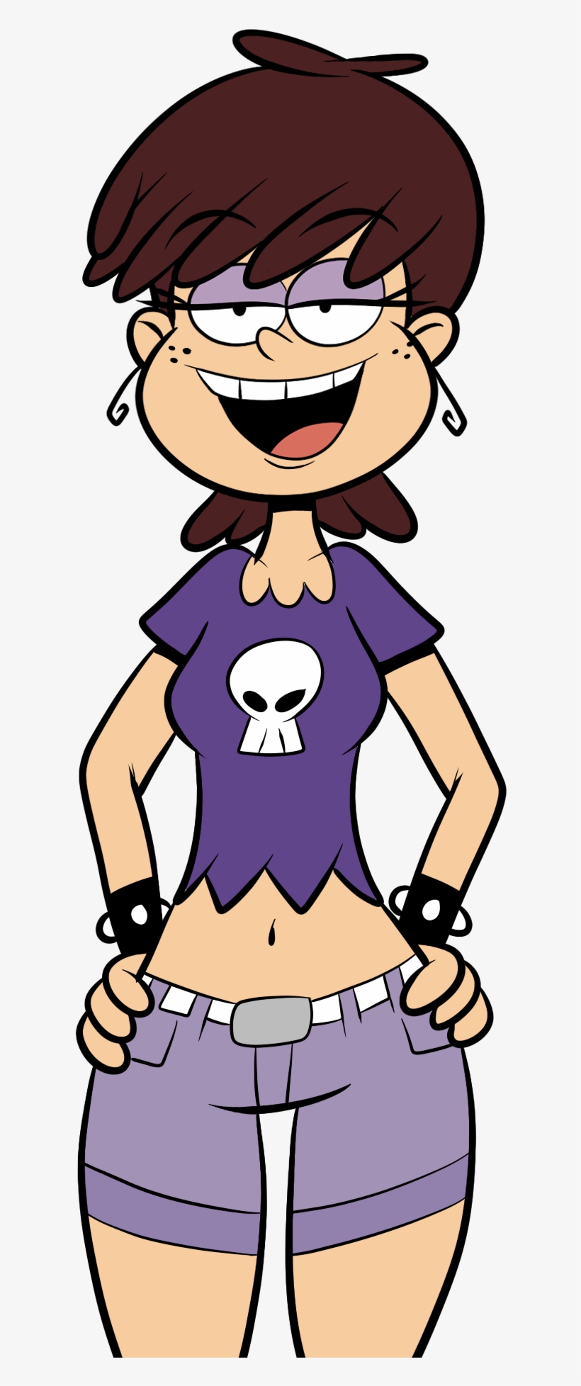 Luna Loud Clothing Facial Expression Nose Purple Fictional - Loud House Luna Adult, transparent png #2678046