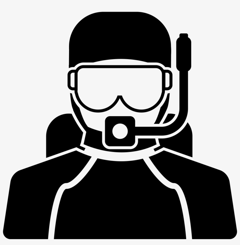 Goggles Clipart Scuba Diver - Scuba Diving, transparent png #2678460