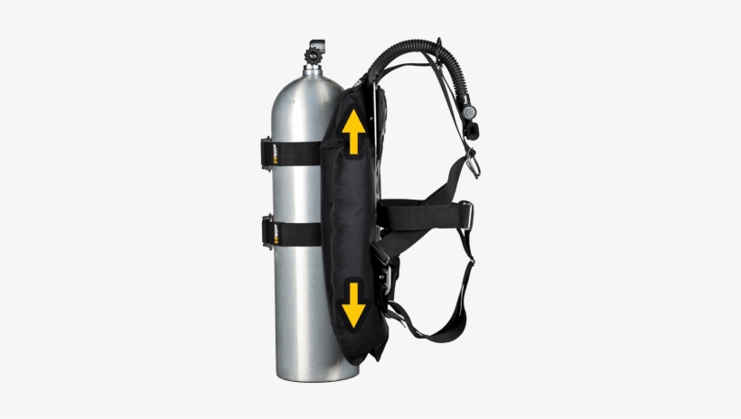 Positioning Of Scuba Diving Bcd Bladder Against Tank - Xdeep Ghost Standard Set Small Backplate S, transparent png #2678699