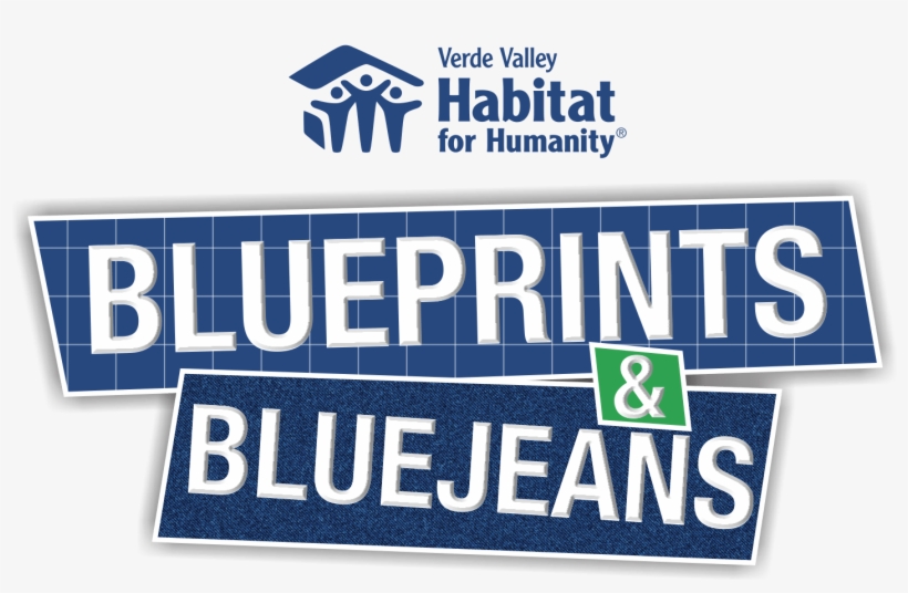 Blueprints And Blue Jeans Logo With Shadow And Habitat - 1006 Habitat For Humanity, transparent png #2680867