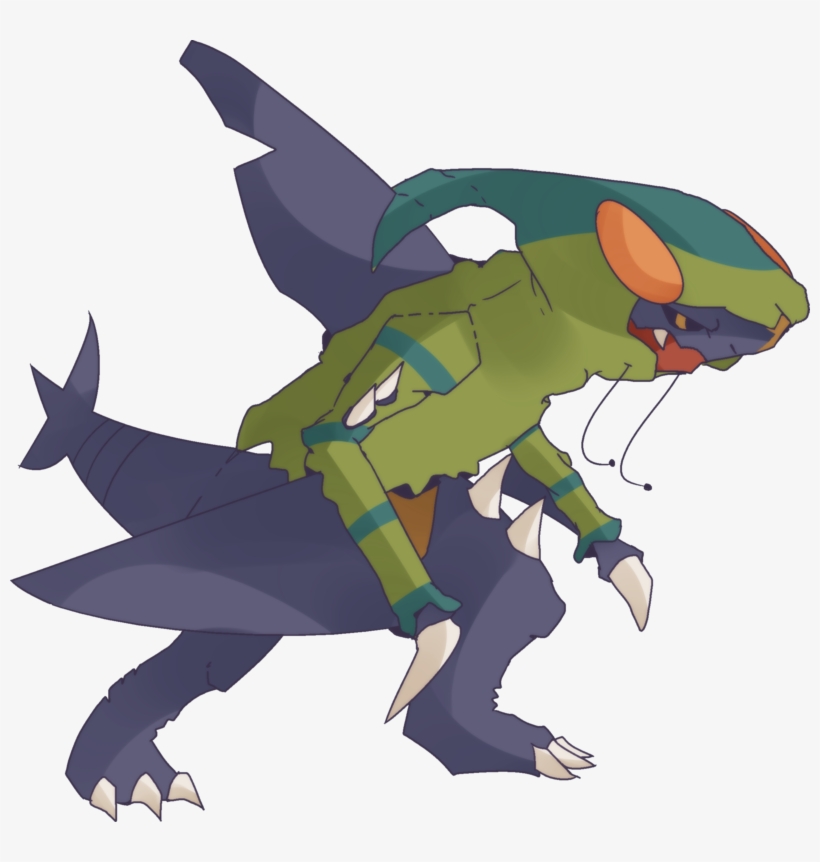 Shiny Flygon Clad Gaburias Garchomp By Autobottesla-da50v7g - Mega Shiny Garchomp Vs Regular, transparent png #2681287