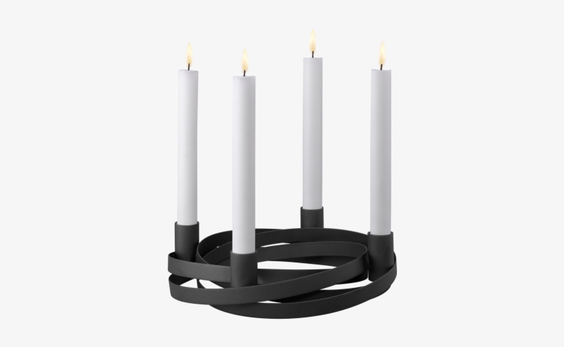 Ribbons Candleholder For 4 Candles, Black, Large By - Georg Jensen Ribbons Candleholder Large, transparent png #2681290