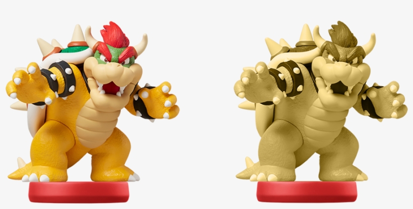 Gold Mario Amiibo Png Graphic Black And White - Amiibo Supermario Bowser Nintendo Wii-u, transparent png #2681376