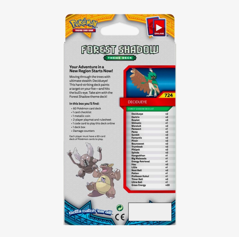Sun & Moon Forest Shadow Decidueye Theme Deck - Sun And Moon Burning Shadows And Sun, transparent png #2681698