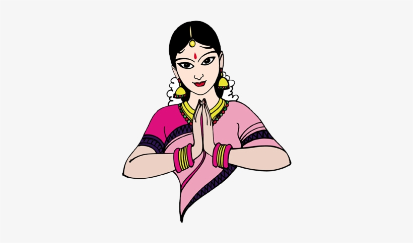 Previous - Namaskar Lady Clipart, transparent png #2682689
