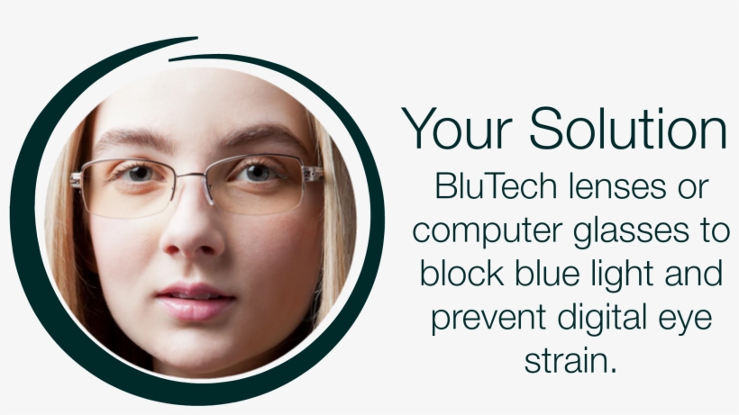 Yoursolution1 - Blue Lens Computer Glasses, transparent png #2682802