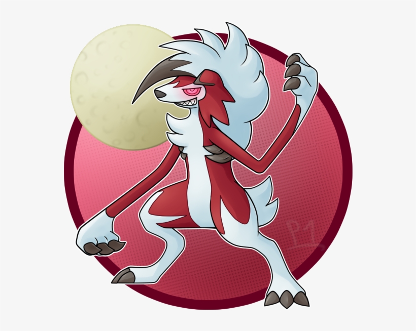 Midnight Lycanroc - Cartoon, transparent png #2683145