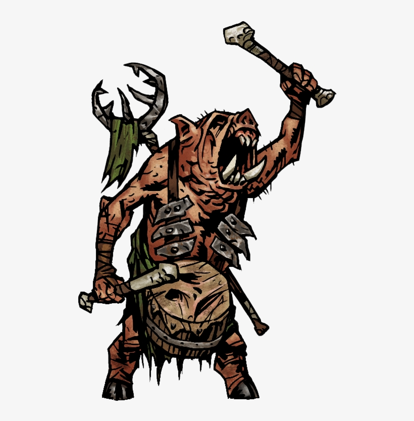 I Just Realized The Swine Drummer Has A Human Face - Swine Folk Darkest Dungeon, transparent png #2683576
