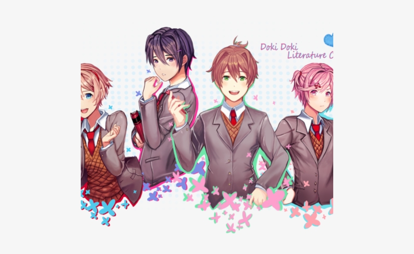 Default - Male Doki Doki Literature Club, transparent png #2683750