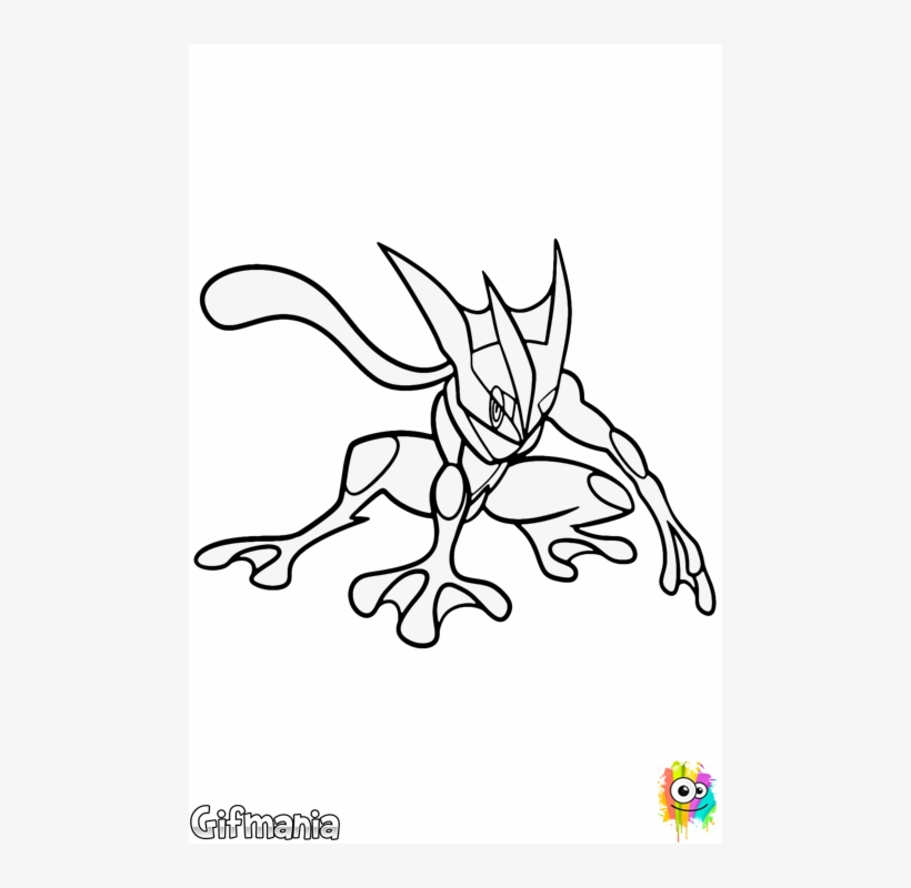 Ash Greninja Coloring Pages Beautiful Greninja Base - Pokemon Para Colorear De Agua, transparent png #2683937